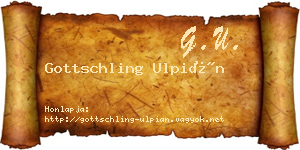 Gottschling Ulpián névjegykártya